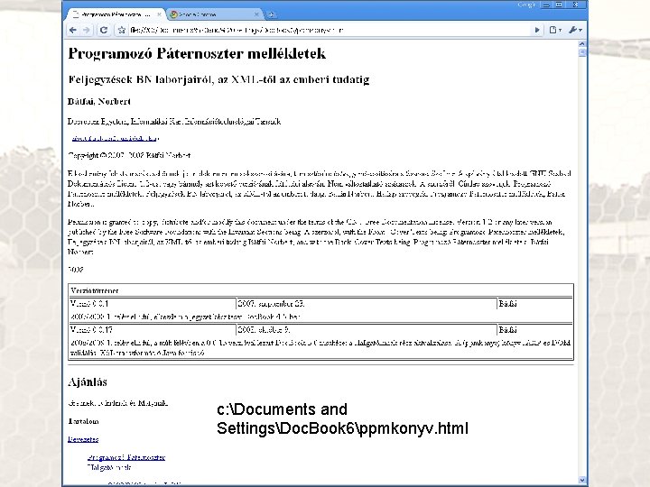 c: Documents and SettingsDoc. Book 6ppmkonyv. html 