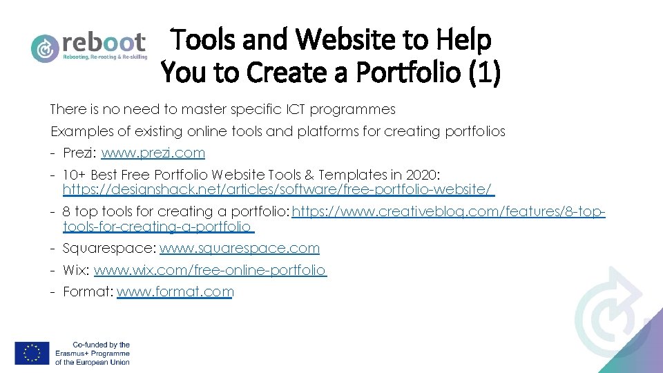 Tools and Website to Help You to Create a Portfolio (1) There is no