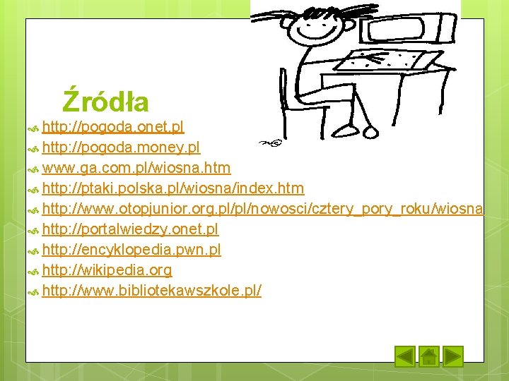 Źródła http: //pogoda. onet. pl http: //pogoda. money. pl www. ga. com. pl/wiosna. htm