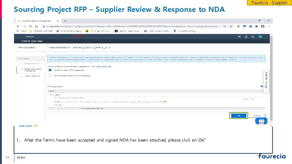 Sourcing Project RFP – Supplier Review & Response to NDA 1. 11 After the