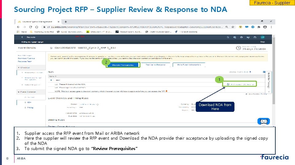 Sourcing Project RFP – Supplier Review & Response to NDA Faurecia - Supplier 2