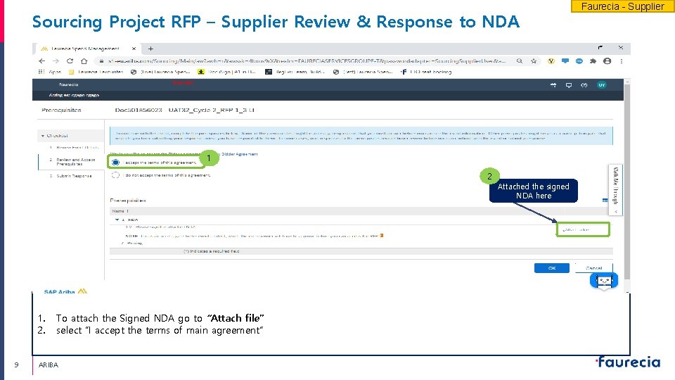 Sourcing Project RFP – Supplier Review & Response to NDA 1 2 1. 2.