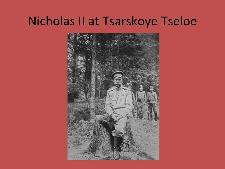 Nicholas II at Tsarskoye Tseloe 