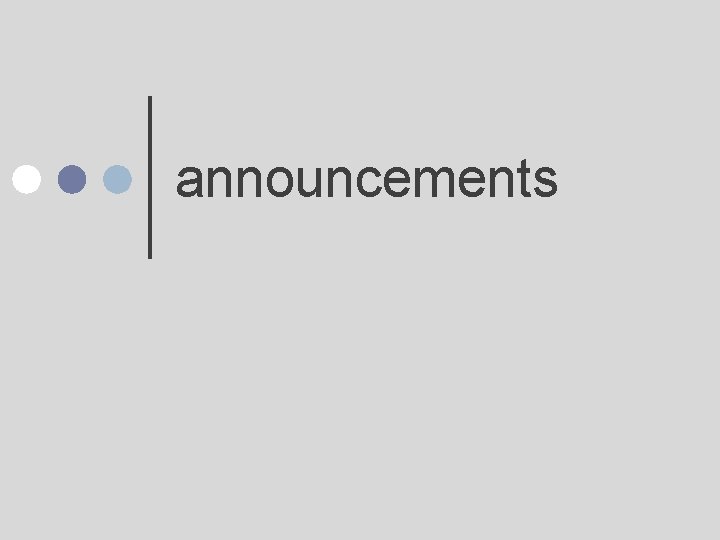 announcements 