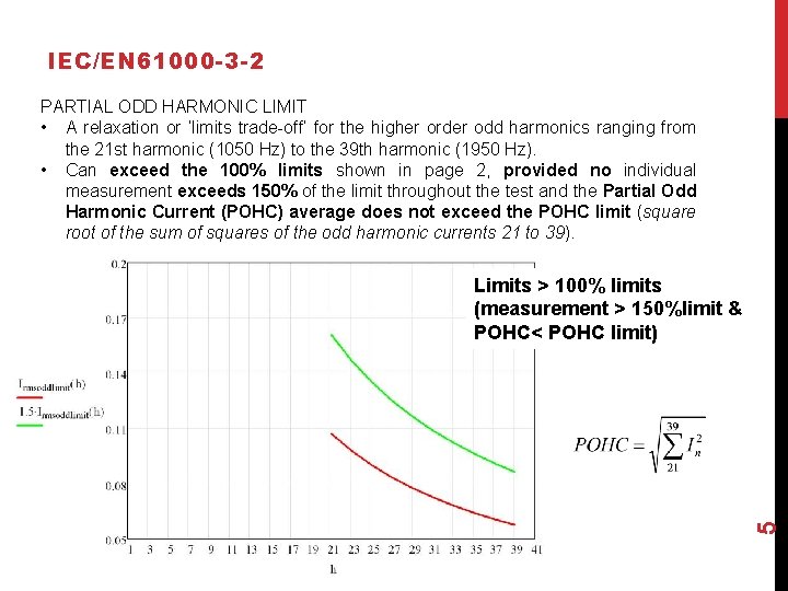 IEC/EN 61000 -3 -2 PARTIAL ODD HARMONIC LIMIT • A relaxation or ‘limits trade-off’