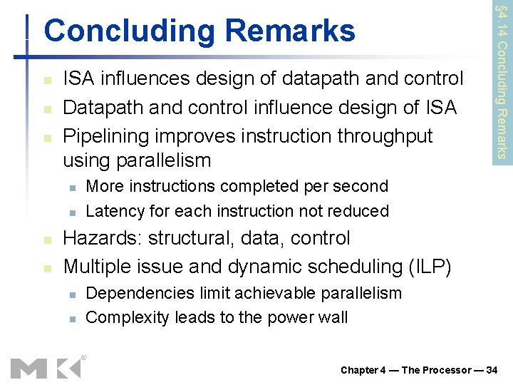 n n n ISA influences design of datapath and control Datapath and control influence
