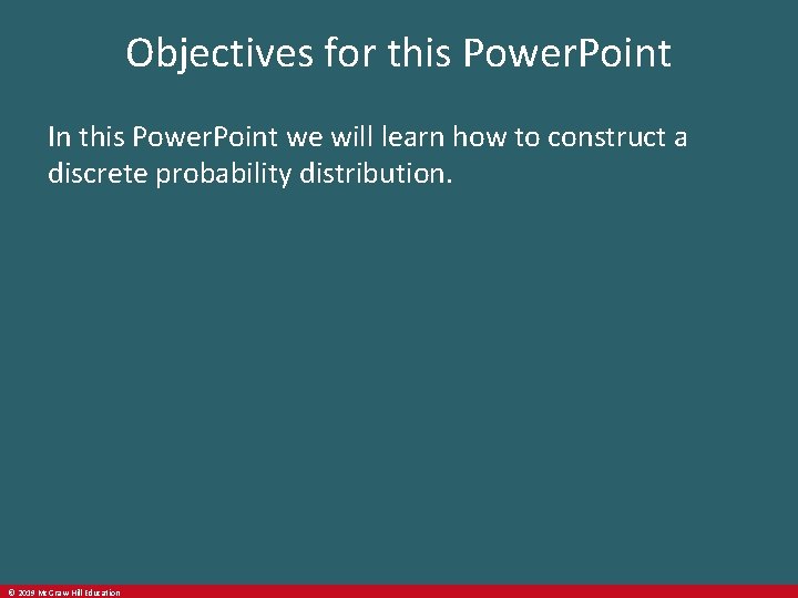 Objectives for this Power. Point In this Power. Point we will learn how to