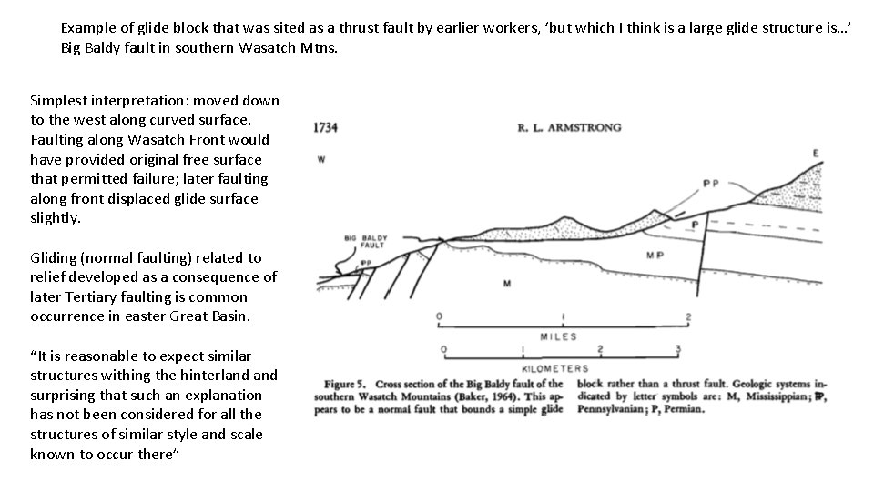 Example of glide block that was sited as a thrust fault by earlier workers,