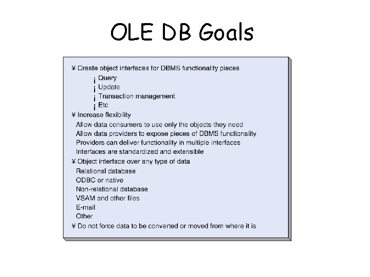 OLE DB Goals Page 349 