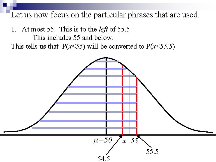 Let us now focus on the particular phrases that are used. 1. At most