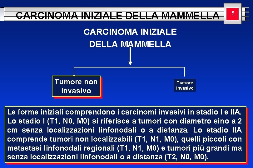 CARCINOMA INIZIALE DELLA MAMMELLA YOUR LOGO HERE 5 CARCINOMA INIZIALE DELLA MAMMELLA Tumore non