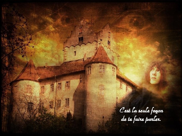 C'est la seule façon de te faire parler. 