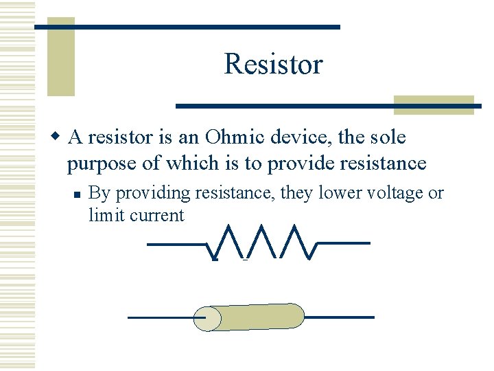 Resistors Ohms Law and Combinations of resistors Electric