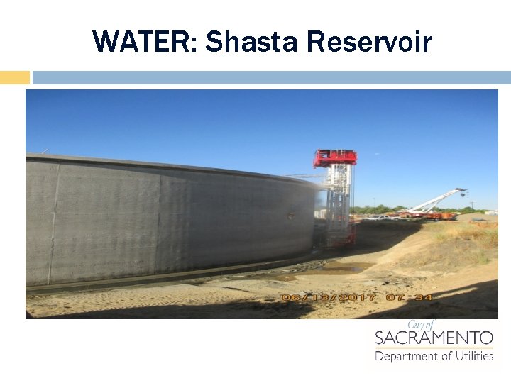 WATER: Shasta Reservoir 