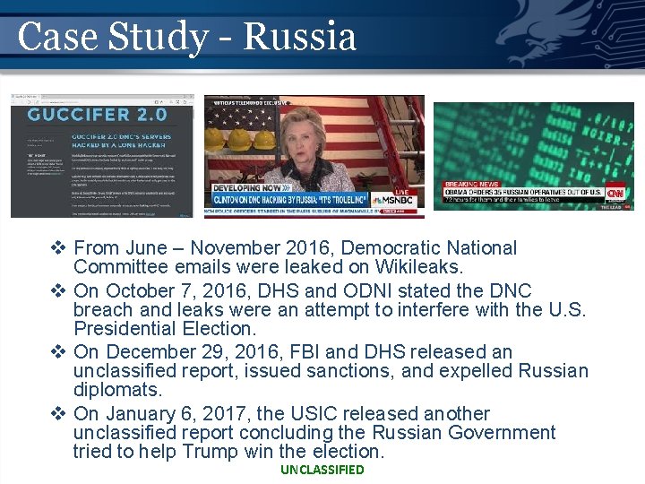 Case Study - Russia v From June – November 2016, Democratic National Committee emails