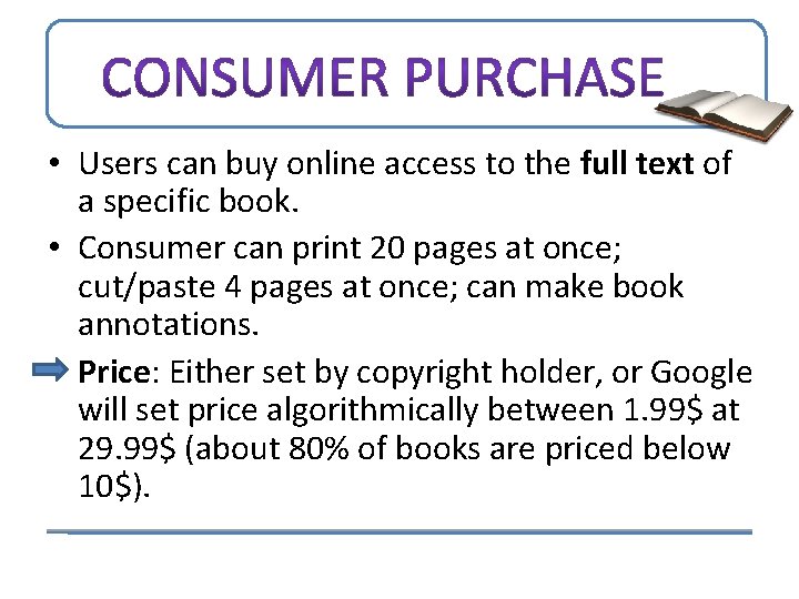  • Users can buy online access to the full text of a specific