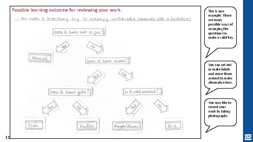 Possible learning outcome for reviewing your work. This is one example. There are many Possible learning outcome for reviewing your work. This is one example. There are many