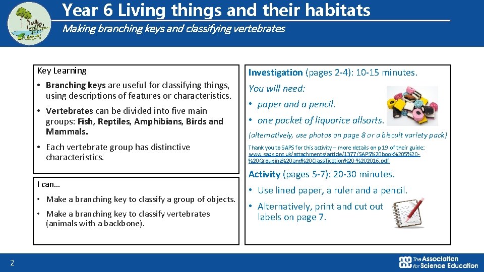 Logo for section to sit inside roundel Year 6 Living things and their habitats Logo for section to sit inside roundel Year 6 Living things and their habitats