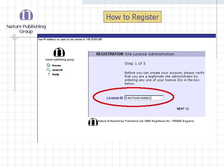 How to Register Nature Publishing Group 