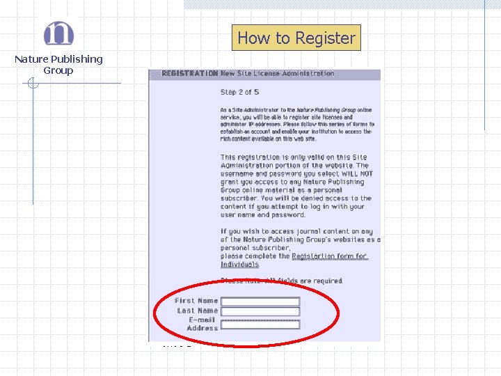 How to Register Nature Publishing Group How to Register Nature Publishing Group