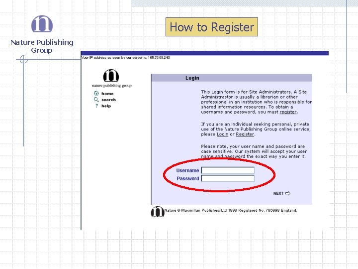 How to Register Nature Publishing Group How to Register Nature Publishing Group