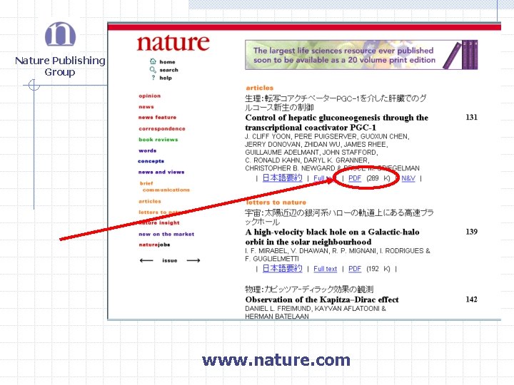 Nature Publishing Group www. nature. com Nature Publishing Group www. nature. com
