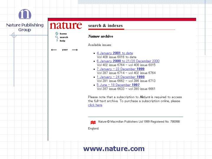 Nature Publishing Group www. nature. com Nature Publishing Group www. nature. com