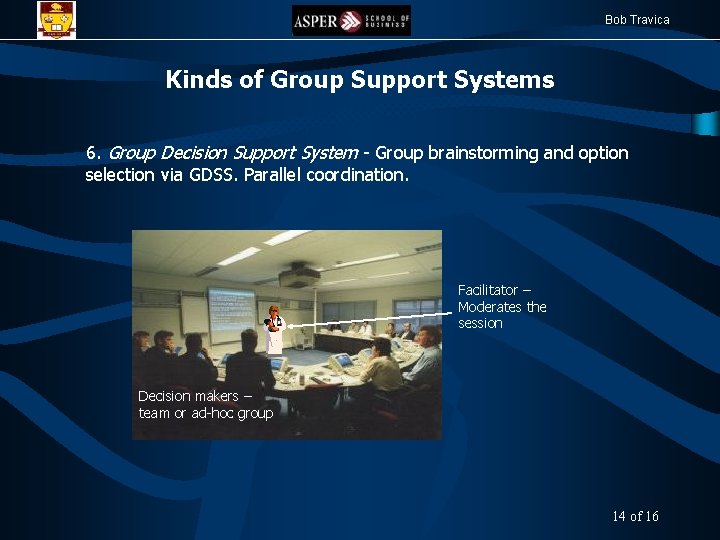 Bob Travica Kinds of Group Support Systems 6. Group Decision Support System - Group