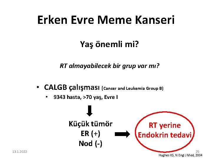 Erken Evre Meme Kanseri Yaş önemli mi? RT almayabilecek bir grup var mı? •