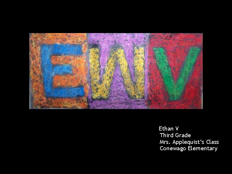 Ethan V Third Grade Mrs. Applequist’s Class Conewago Elementary 