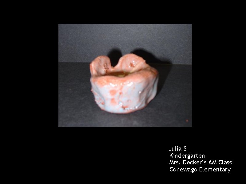 Julia S Kindergarten Mrs. Decker’s AM Class Conewago Elementary 