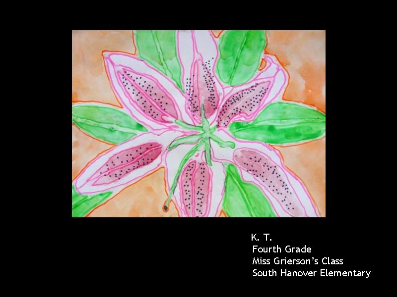 K. T. Fourth Grade Miss Grierson’s Class South Hanover Elementary 