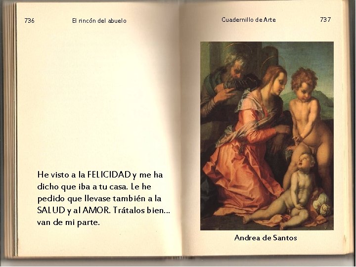 736 El rincón del abuelo Cuadernillo de Arte He visto a la FELICIDAD y