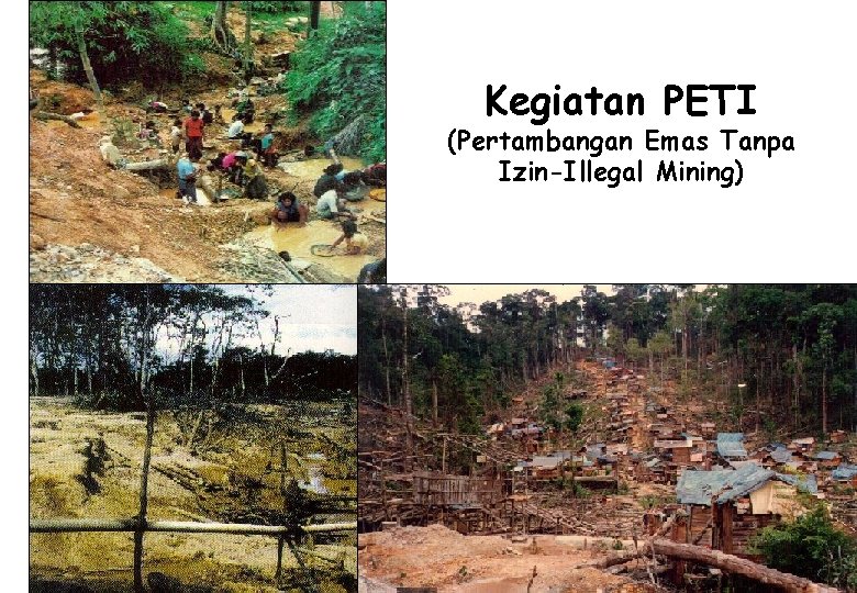 Kegiatan PETI (Pertambangan Emas Tanpa Izin-Illegal Mining) 