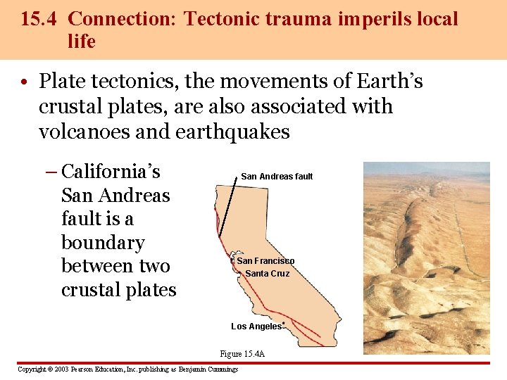 15. 4 Connection: Tectonic trauma imperils local life • Plate tectonics, the movements of