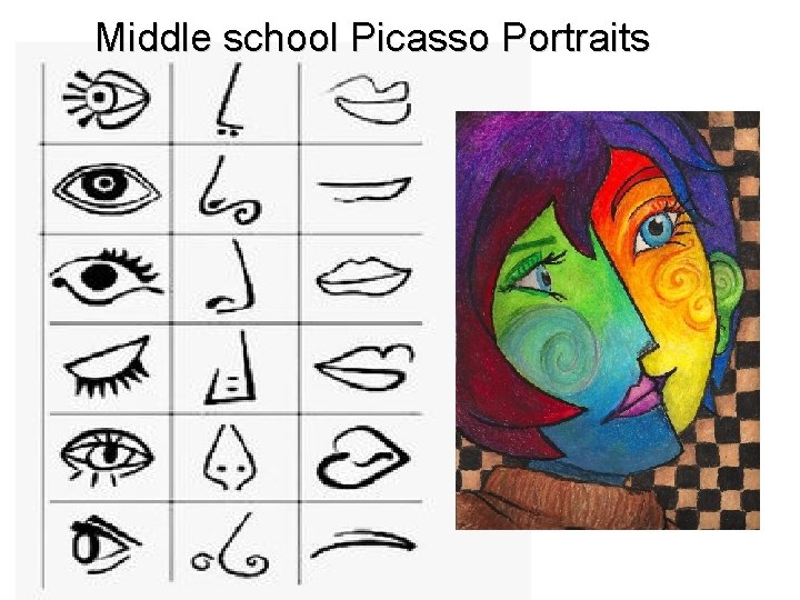 Middle school Picasso Portraits 