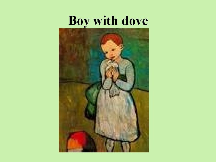 Boy with dove 