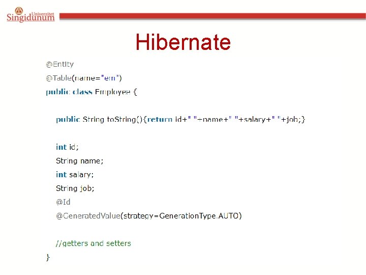 Hibernate Hibernate