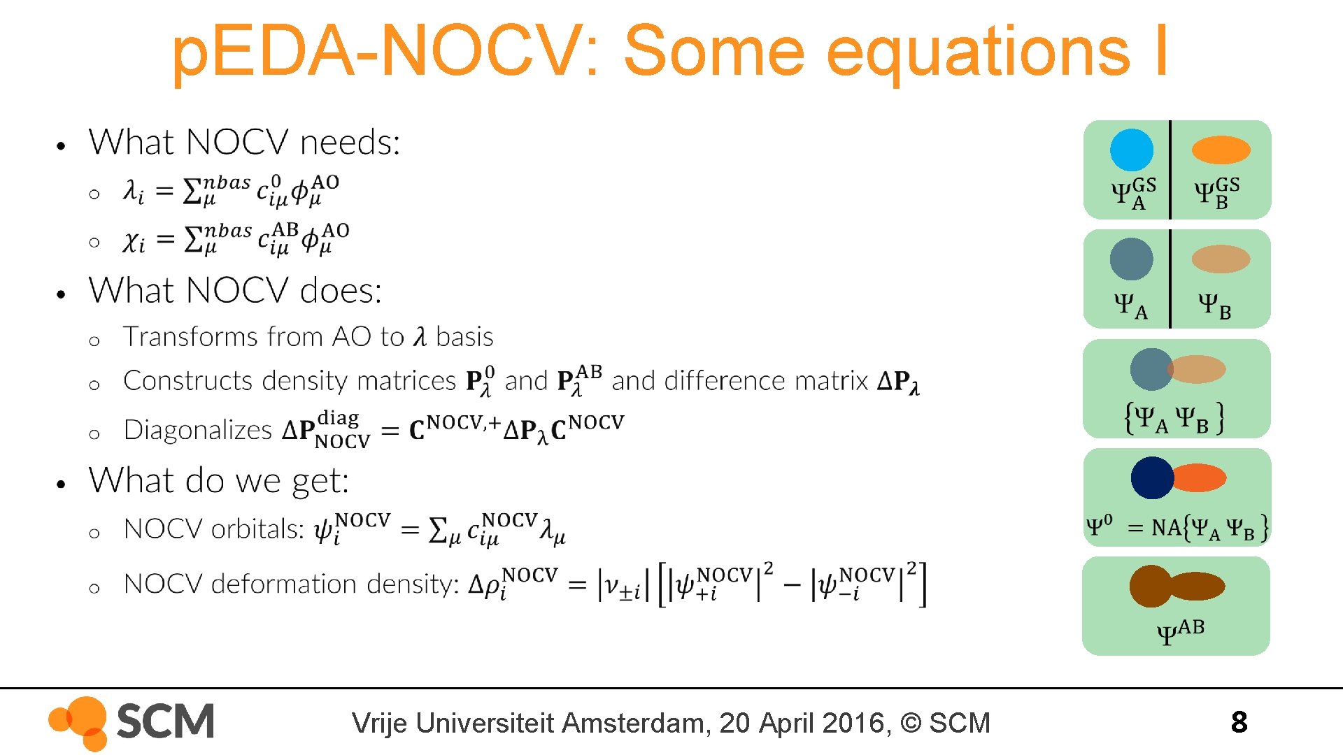 p. EDA-NOCV: Some equations I • Vrije Universiteit Amsterdam, 20 April 2016, © SCM