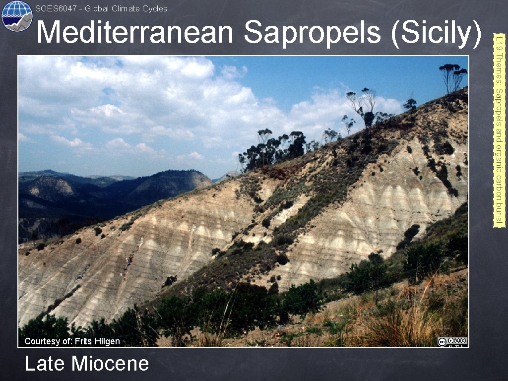 SOES 6047 - Global Climate Cycles Courtesy of: Frits Hilgen Late Miocene L 19