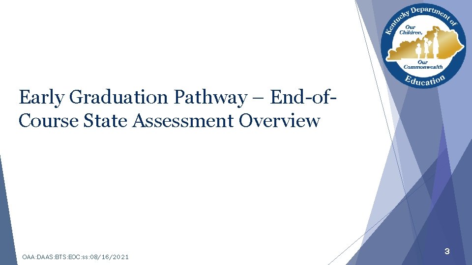 Early Graduation Pathway – End-of. Course State Assessment Overview OAA: DAAS: BTS: EOC: ss: