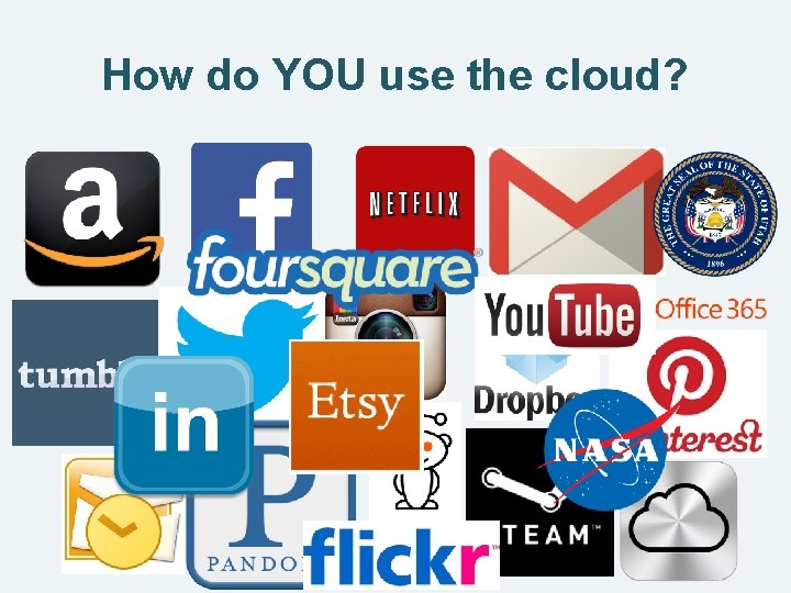 How do YOU use the cloud? 