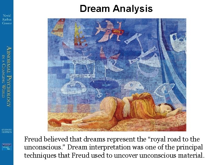 Dream Analysis Freud believed that dreams represent the “royal road to the unconscious. ”
