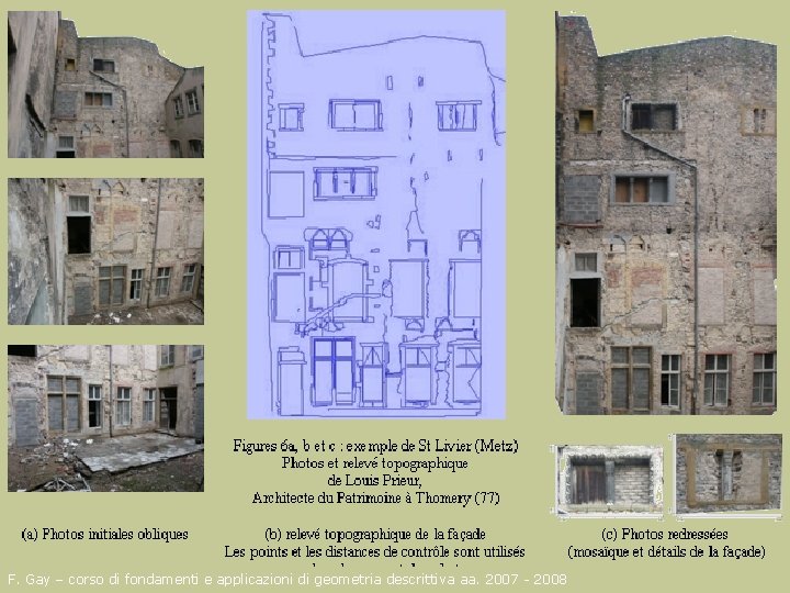 F. Gay – corso di fondamenti e applicazioni di geometria descrittiva aa. 2007 -