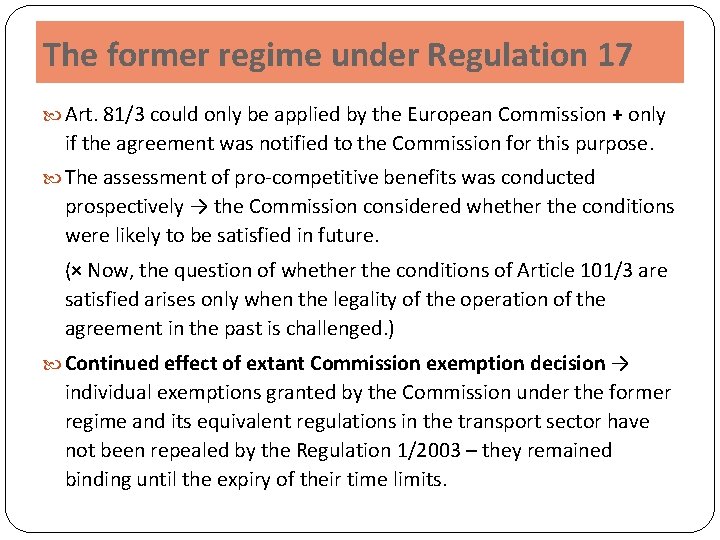 Art 1013 of the Treaty block exemptions References