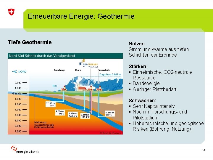 Erneuerbare Energie: Geothermie Tiefe Geothermie Nutzen: Strom und Wärme aus tiefen Schichten der Erdrinde