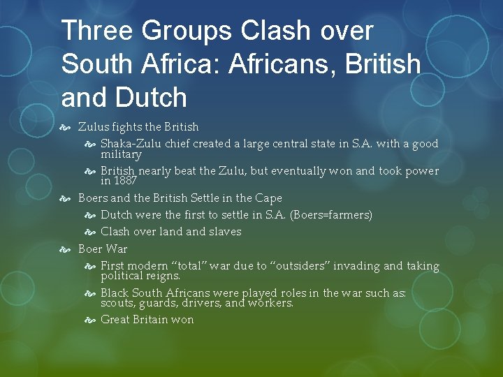 Three Groups Clash over South Africa: Africans, British and Dutch Zulus fights the British