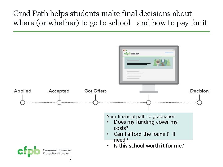 Grad Path helps students make final decisions about where (or whether) to go to