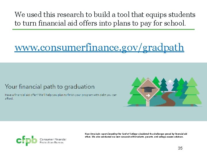 We used this research to build a tool that equips students to turn financial