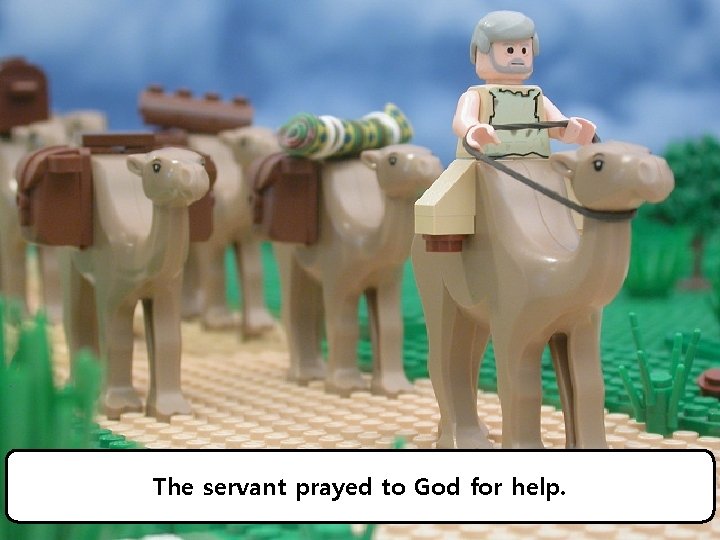 The servant prayed to God for help. 